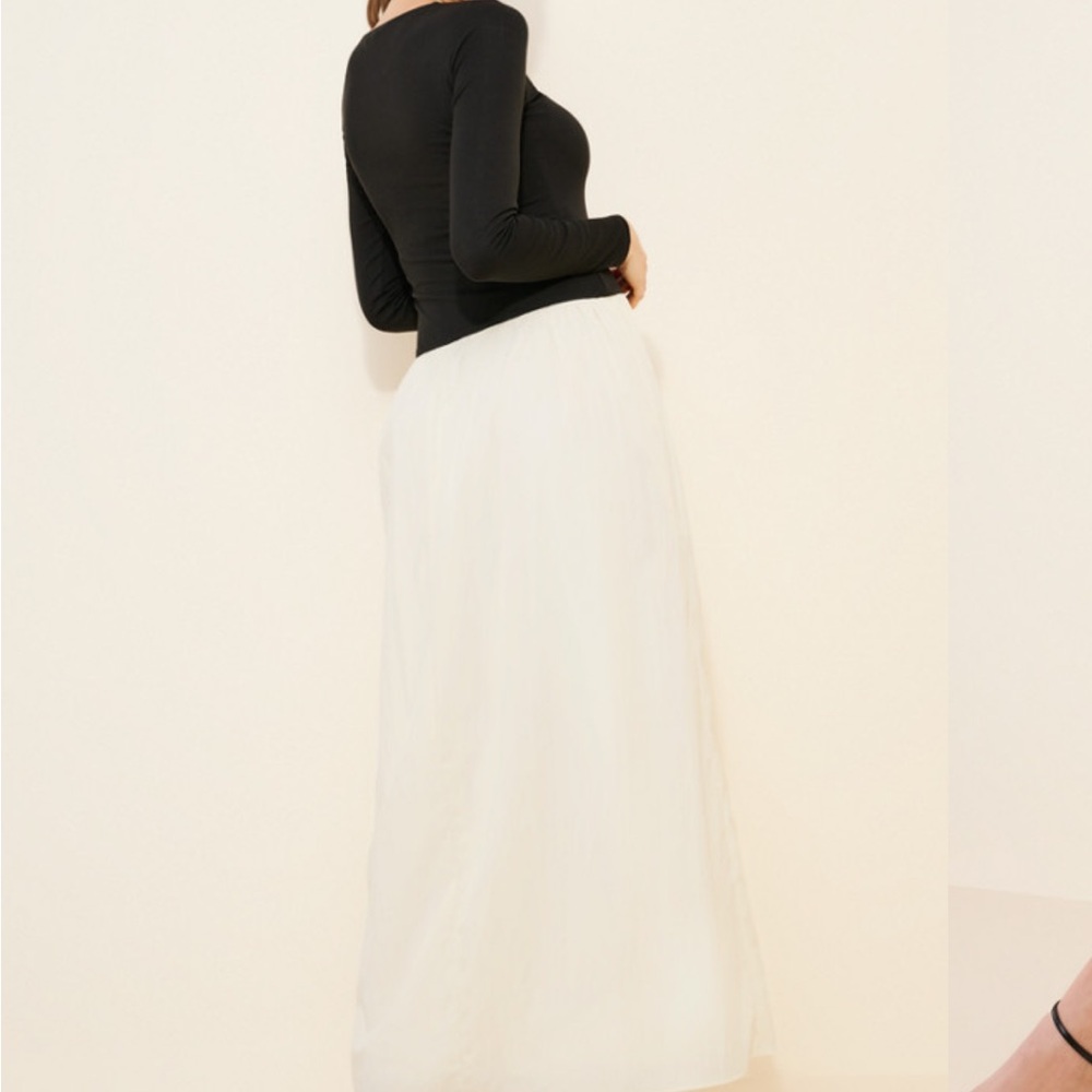 Elegant Cream Maternity Dress - Picture 2 of 5